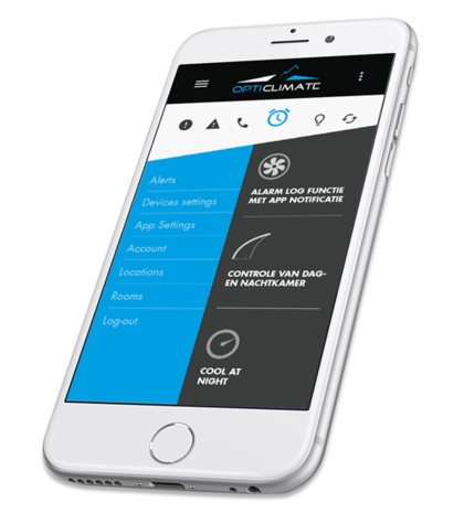 OptiClimate 15000 Air-Cooled System Phone App - main image