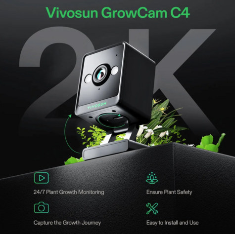 Vivosun GrowCam C4, 2K QHD WiFi Smart Camera - main image